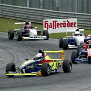 Martin Hippe (GER), leading a group of five. Formula BMW ADAC Championship
