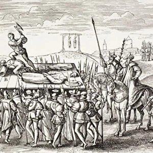 16Th Century Propaganda Illustrating Punishments Decreed By King Henry Viii Against English Catholics. From Military And Religious Life In The Middle Ages By Paul Lacroix Published London Circa 1880