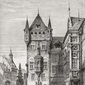 Nassauer Haus, Nuremberg, Bavaria, Germany In The 19Th Century. From Pictures From The German Fatherland Published C. 1880