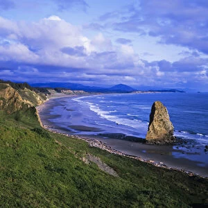 The Oregon Coast Stretches Southward From Cape Blanco; Langlois, Oregon, United States Of America