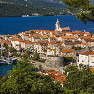 Overview of Korcula, Dalmatia, Croatia