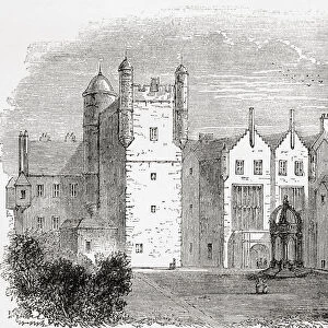 Pinkie House, Musselburgh, East Lothian, Scotland, seen here in the 18th century. From Cassells Illustrated History of England, published c. 1890