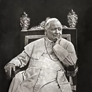 Pope Pius IX, born Giovanni Maria Mastai-Ferretti, 1792 -1878. After a photograph by Ludovico Tuminello, taken in the 1870 s