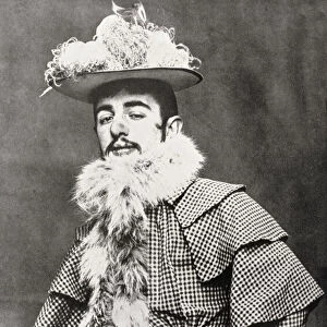 Toulouse-Lautrec dressed as a Japanese. Henri Toulouse-Lautrec, 1864 - 1901. French Post-Impressionist artist