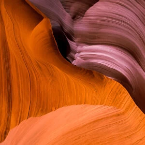 Wavy rock patterns in a slot canyon, Antelope Canyon, Arizona, USA