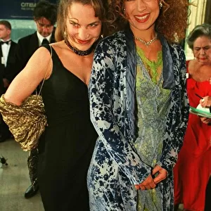 Actresses Alex Kingston from Moll Flanders and Jennifer Calvert arrive for the Bafta