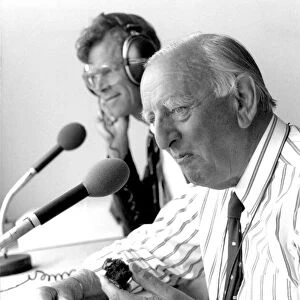 Brian Johnston cricket and Rugby commentator, and lover of home made cakes