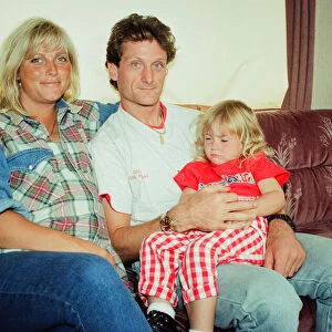 Carl Fogarty, World Superbike Racer, 22nd July 1994. Pictured with wife Michaela