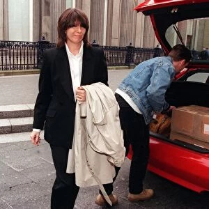 Chrissie Hynde arriving to film a programme for Channel 4 in Glasgow