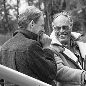 Director John Sturges (right) seen here with actor Donald Sutherland during location
