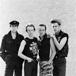 English punk rock band The Clash. Members of the band are (left to right)