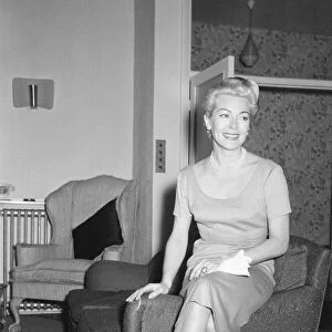 Lana Turner, american film actress pictured during interview with Daily Mirror journalist