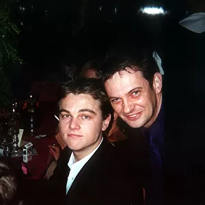 Matthew Wright with Leonardo DiCaprio at premiere 1998 at the Man in the Iron Mask