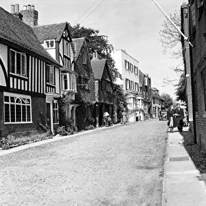Mermaid Street in Rye, Sussex. 28th October 1952
