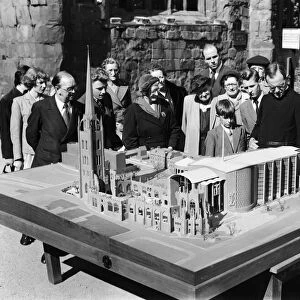 A model of Sir Basil Spence new cathedral for Coventry, West Midlands