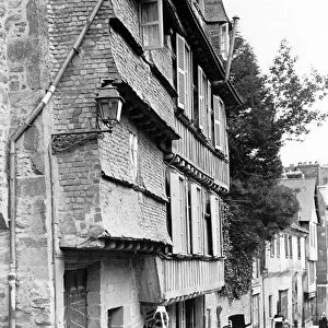 Mont St Michel Brittany, The only street on the Mont the Grand Rue Circa 1920