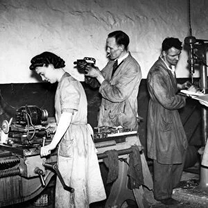 Mr and Mrs Lambert, Mr and Mrs Fraser, engineering shop, Stockport. 23rd June 1941