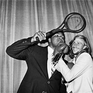 Muhammad Ali meets Bjorn Borg the reigning Wimbledon Champion. 7th July 1979