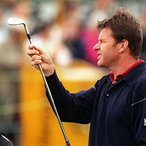 Nick Faldo at Troon for the Open Championship July 1997 During his last practice round