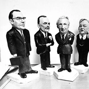 The plasticine models of the Tory leaders photographed at the sculptor