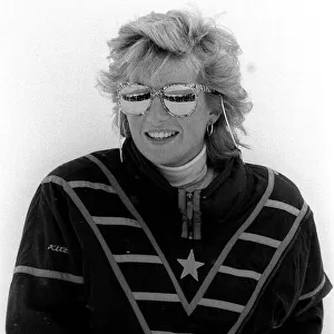 Princess Diana on skiing holiday in Klosters Switzerland, March 1988