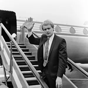 A tired David McCallum - Illya Kuryakin - flew off to Rome this morning after four hectic