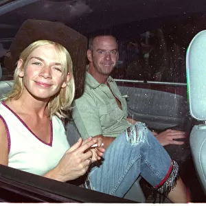 ZOE BALL WITH NEW HUSBAND NORMAN COOK AUGUST 1999 HEADING FOR THEIR WEDDING FATBOY SLIM
