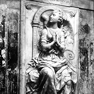 Allegory of Hope; work by Giovanni Dalmata. Detail of the monument to Pope Paul II. Preconstantinian Necropolis, Vatican City