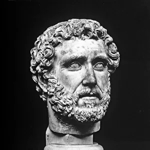 Head of Antoninus Pius preserved in the National Museum of Rome, Rome