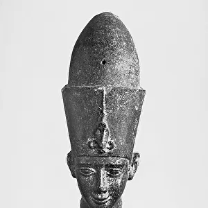 Head of an Egyptian statue of Pharaoh from the 30th dynasty, in the Museo Archeologico, Florence