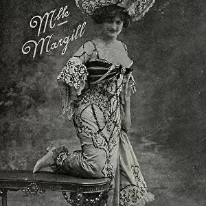 Portrait of Mlle Margill, postcard