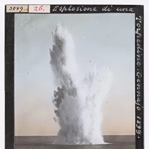 Torpedo explosion in the waters off La Spezia