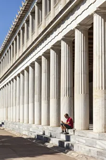 Greece, Attica, Athens, Stoa of Attalos and Agora Museum, Ancient Agora of Athens Greece, Attica, Athens, Stoa of Attalos and Agora Museum, Ancient Agora of Athens