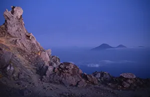 Travel And Tourism Prints: indonesia, java, mount merapi