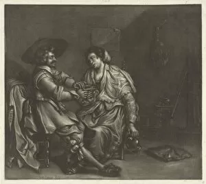 A soldier woman soldier having conversation holding