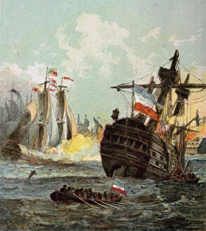 Defeat of the Dutch Fleet, 1666 (c1850s)
